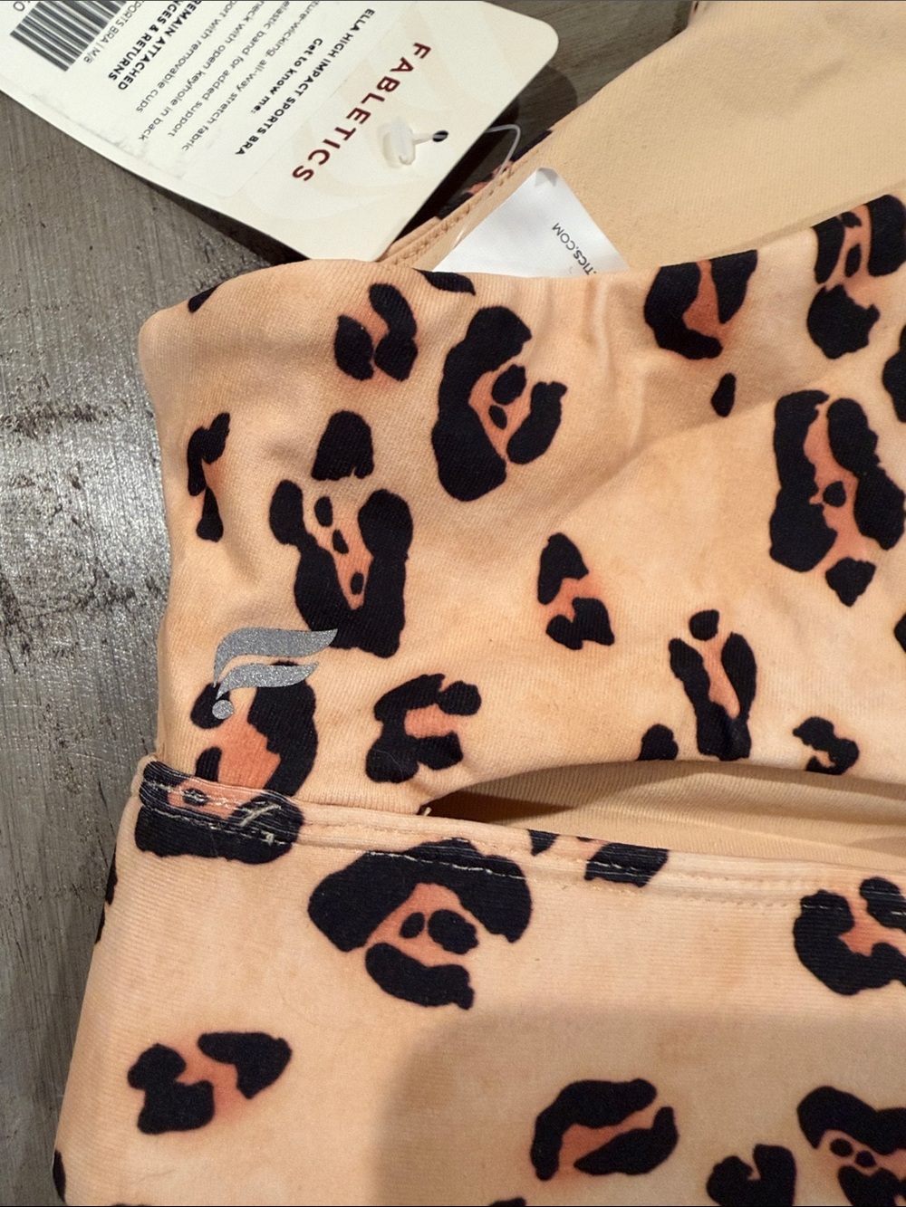 Fabletics Ella Leopard Print High Impact Sports Bra - Picture 5 of 7